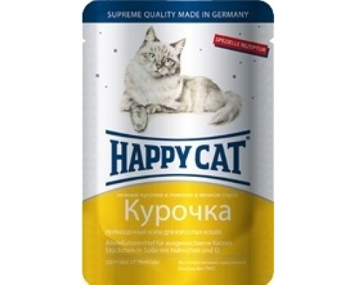 Happy cat кусочки в соусе с курицей