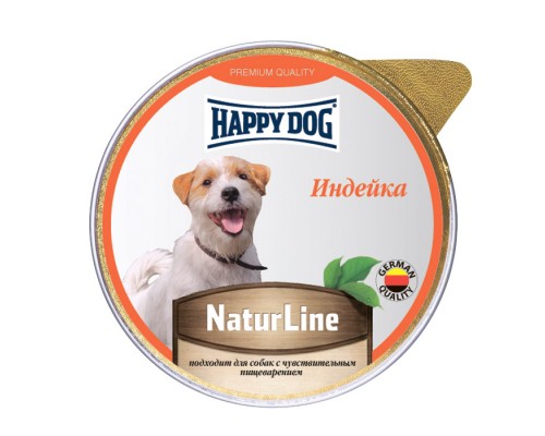 Happy dog паштет для собак, с индейкой 125 г