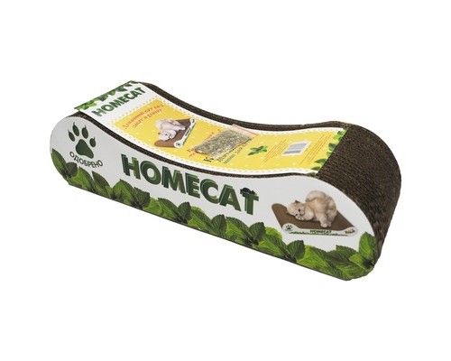 Homecat когтеточка "Мятная волна", гофрокартон, 38*12*9 см 500 г