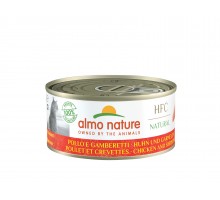 Almo Nature (консервы) консервы для кошек, с курицей и креветками, 55% мяса