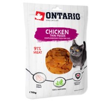 Ontario (консервы, лакомства) лакомство для кошек тонкие кусочки цыпленка 50 г