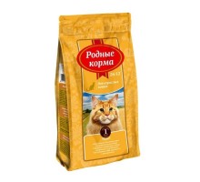 Корм Родные корма сухой корм для взрослых кошек, с курицей 409 г