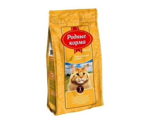 Корм Родные корма сухой корм для взрослых кошек, с курицей 2,05 кг