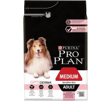 Корм Purina Pro Plan для взрослых собак средних пород с чувствительной кожей, с высоким содержанием лосося 1,5 кг