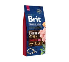 Корм Brit корм для пожилых собак крупных и гигантских пород, с курицей 15 кг