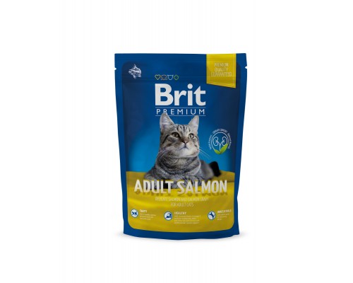 Корм Brit  Premium Cat для взрослых кошек, с лососем в соусе 300 г