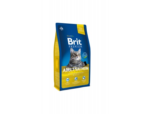 Корм Brit  Premium Cat для взрослых кошек, с лососем в соусе 800 г