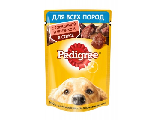 Pedigree набор паучей для взрослых собак, три вкуса (42шт х 85г) 3,57 кг