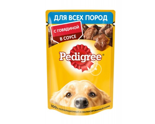 Pedigree набор паучей для взрослых собак, три вкуса (42шт х 85г) 3,57 кг