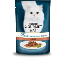 Gourmet влажный корм Перл Нежное филе для кошек, с уткой в соусе