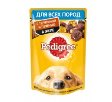 Pedigree паучи для собак телятина и печень в желе 85 г