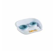 Stefanplast подставка Set Dinner с мисками, 0,2 и 0,3 л, бело-синяя 0.2л+0.3л