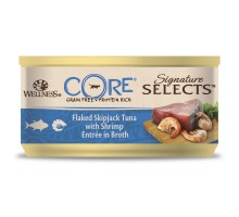 Wellness CORE  Signature Selects консервы из тунца с креветками в виде кусочков в бульоне для кошек