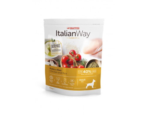 Корм Italian Way  безглютеновый, для собак малых пород, с курицей и рисом 800 г