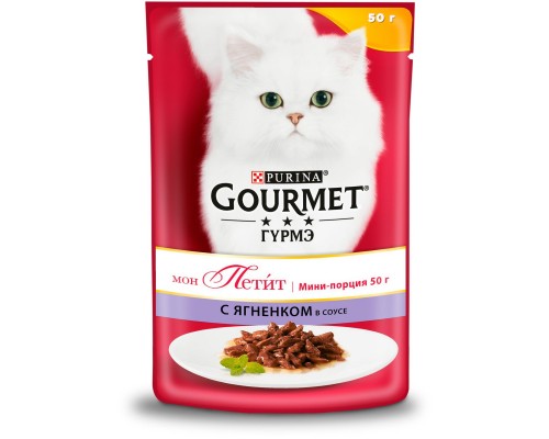 Gourmet влажный корм Gourmet Мон Петит для кошек, с ягненком в соусе