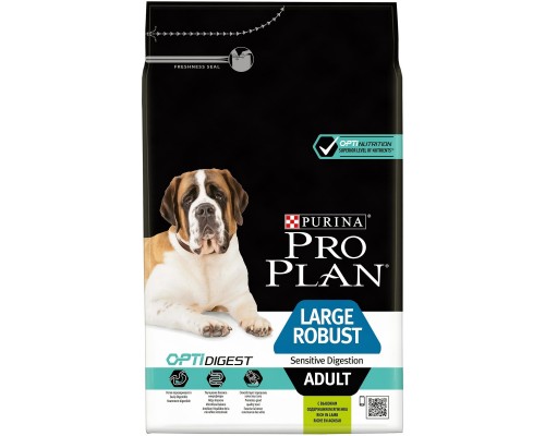 Корм Purina Pro Plan для взрослых собак крупных пород с мощным телосложением с чувствительным пищеварением, с высоким содержанием ягненка 14 кг