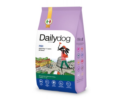 DailyDog для взрослых собак всех пород с рыбой 3 кг