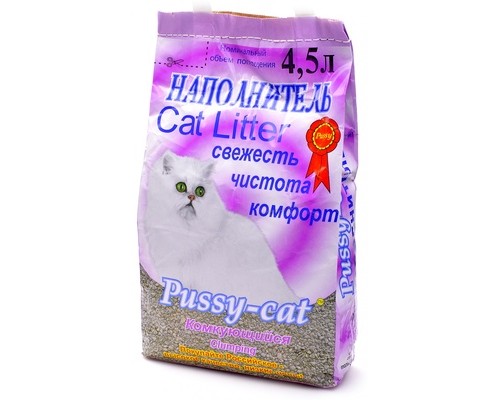 Pussy-Cat комкующийся наполнитель, 4,5л 2,8 кг