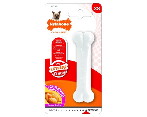 Nylabone косточка экстра-жесткая, аромат курицы, XS 30 г