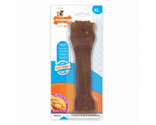 Nylabone косточка с ароматом курицы для щенков с режущимися зубами 215 г