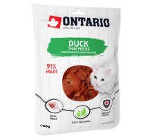 Ontario (консервы, лакомства) лакомство для кошек тонкие кусочки из утки 50 г