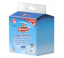 Mr.Fresh подстилка-пеленка для кошек и собак Expert  Regular, впитывающая, 60 см*60 см, 24 шт 60*60 см