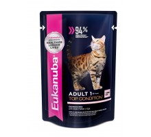 Eukanuba паучи для кошек с лососем в соусе