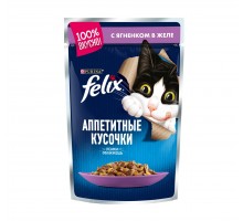 Felix кусочки в желе для кошек с ягненком