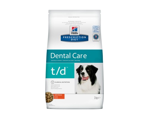 Hill's Prescription Diet t/d Dental Care сухой диетический, для собак для поддержания здоровья полости рта, с курицей