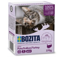 Bozita кусочки в желе для кошек, с рубленой индейкой