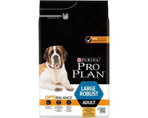 Корм Purina Pro Plan для взрослых собак крупных пород с мощным телосложением, с высоким содержанием курицы 3 кг