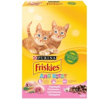 Корм Friskies сухой корм для котят до года, с курицей, молоком и полезными овощами 2 кг