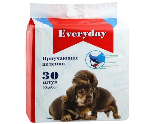 EVERYDAY впитывающие пеленки для животных (гелевые), 30 шт. 60х45 см