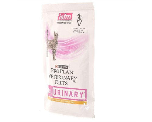 Purina Pro Plan Veterinary Diets кусочки в соусе для кошек при мочекаменной болезни, с курицей