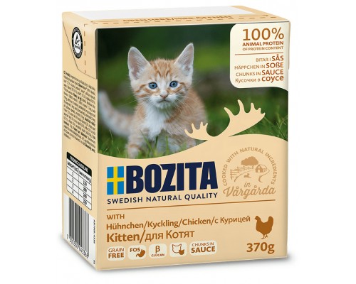 Bozita кусочки в соусе с  курицей для котят 370 г