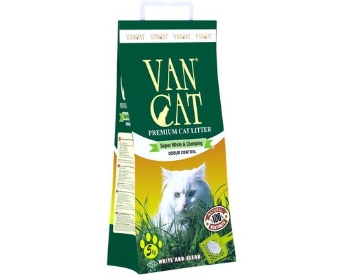 Van Cat комкующийся наполнитель для крупных кошек, без пыли, пакет 5 кг