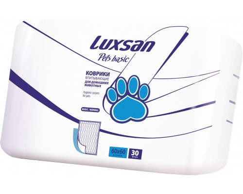 Luxsan пеленки для животных 60x60 см, 30 шт. (100% целлюлоза) 1,64 кг