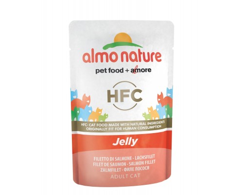 Almo Nature (консервы) паучи лосось в желе для кошек