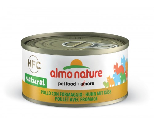 Almo Nature (консервы) консервы для кошек с курицей и сыром, 75% мяса