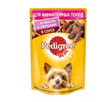 Pedigree влажный корм для взрослых собак маленьких пород c ягненком в соусе