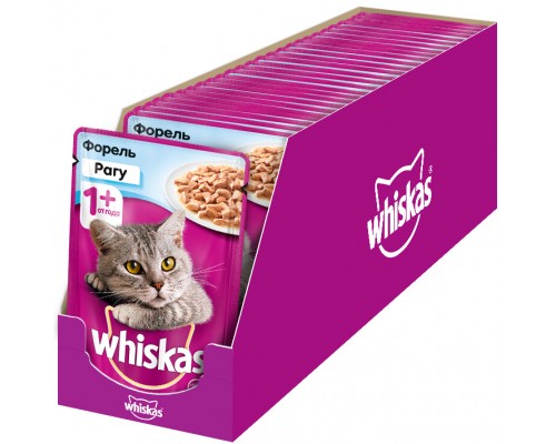 Whiskas влажный корм для кошек, рагу с форелью