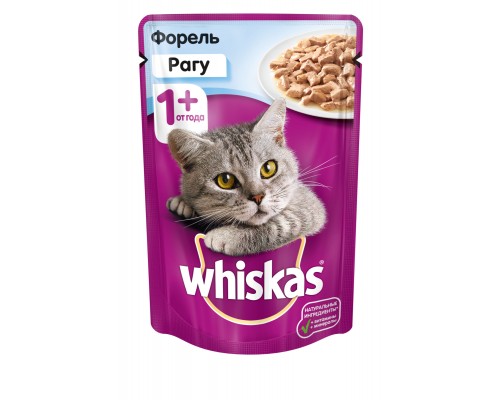 Whiskas влажный корм для кошек, рагу с форелью