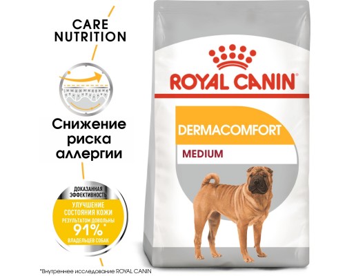 Корм Royal Canin для собак средних пород с чувствительной кожей 3 кг