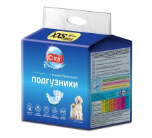 Cliny подгузники для кошек и собак 1-2,5 кг XХS (12 шт)