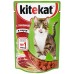 Kitekat влажный корм для кошек, с говядиной в соусе