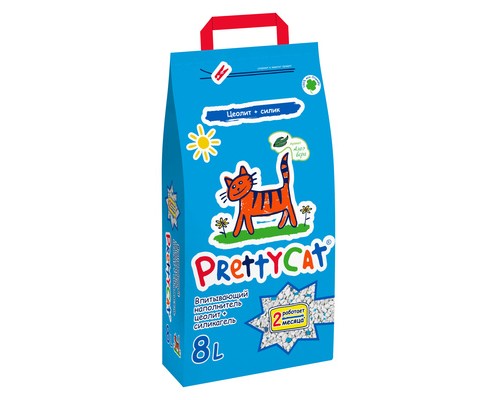 Pretty Cat наполнитель впитывающий для кошачьих туалетов С АЛОЕ  8л 4 кг