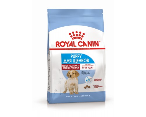 Корм Royal Canin для щенков средних пород от 2 до 12 месяцев,  3 кг