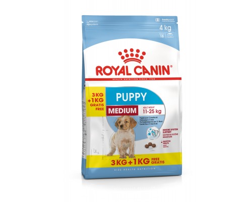 Корм Royal Canin для щенков средних пород от 2 до 12 месяцев,  4 кг