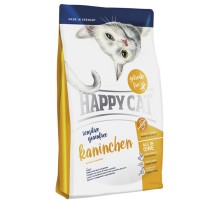 Корм Happy cat сухой корм для кошек "Эдалт СЕНСИТИВ ГРЕЙНФРИ" с  Кроликом 1,4 кг