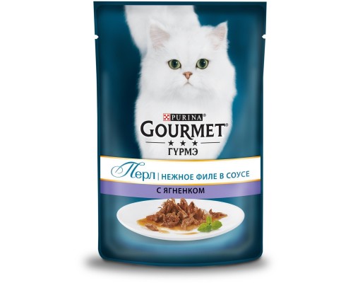 Gourmet влажный корм Gourmet Перл Нежное филе для кошек, с ягненком в соусе